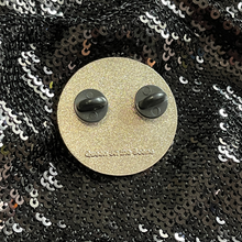 Load image into Gallery viewer, Backside of the 'Don't Mess With My Magic' Snarky Enamel Pin from Queen On The Scene.