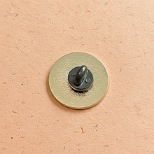 Load image into Gallery viewer, Backside of the snarky enamel pin - take it up with my middle finger - from Queen On The Scene.