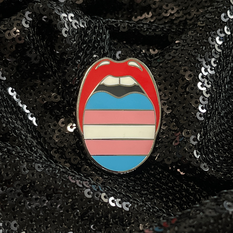 Transgender Pride Flag enamel pin from Queen On The Scene.